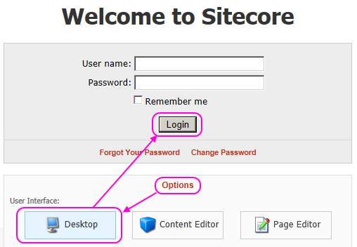 Sitecore Login Options