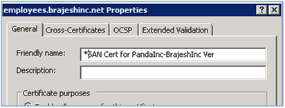 Certificate Properties Dialog