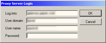 Proxy Server Login Dialog